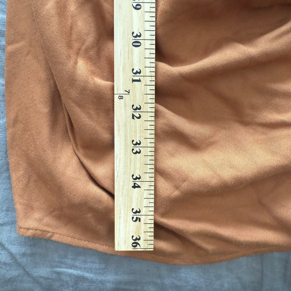 Gianni Bini Long Sleeve Dress Draped Button Down Large Brown New - Picture 7 of 10